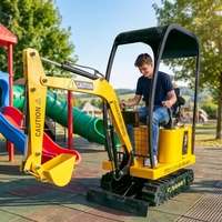 Excavatrice de divertissement à monnayeur à vendre, mini-machine de fouilles pour parc d'attractions pour enfants, excavatrice hydraulique à commande facile