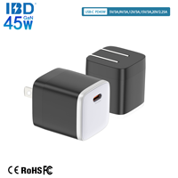 Chargeur mural pour ordinateur portable pliable super rapide GaN 45W PD3.0 ignifuge OEM d'origine pour voyages d'affaires en Australie/Europe/Royaume-Uni