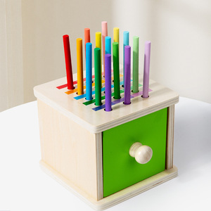 ของเล่นไม้มอนเตสซอรี่อเนกประสงค์ กล่องใส่<span class=keywords><strong>ลูก</strong></span>บอลและเหรียญ ช่วย<span class=keywords><strong>พัฒนา</strong></span><span class=keywords><strong>สมอง</strong></span>เด็กและฝึกการรับรู้สี - Product Image 2