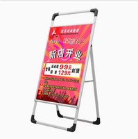 Panneau publicitaire pliable double face en forme de A, robuste, avec glissière latérale, pour l'affichage d'affiches publicitaires