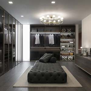 Armoire modulaire Santopova élégante, extra large, avec porte en verre, dressing, armoire - Product Image 5