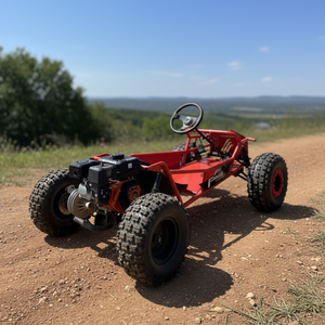 Kart de <span class=keywords><strong>course</strong></span> à <span class=keywords><strong>4</strong></span> <span class=keywords><strong>roues</strong></span> à pédales, moteur à essence <span class=keywords><strong>4</strong></span> temps 212cc, pneus tout-terrain de grande taille, freins à disque hydrauliques, pour adultes et enfants - Product Image 3