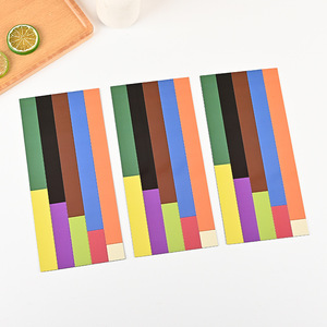 Bandes magnétiques souples personnalisables Xiwen, aides pédagogiques pour tableau noir, autocollants DIY, patchs rectangulaires colorés - Product Image 4