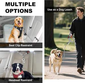 Correa <span class=keywords><strong>de</strong></span> <span class=keywords><strong>Seguridad</strong></span> <span class=keywords><strong>para</strong></span> <span class=keywords><strong>Perros</strong></span>, Ajustable, <span class=keywords><strong>de</strong></span> Poliéster y Alambre <span class=keywords><strong>de</strong></span> Acero Resistente a Mordidas, <span class=keywords><strong>para</strong></span> Pasear <span class=keywords><strong>Perros</strong></span> - Product Image 4