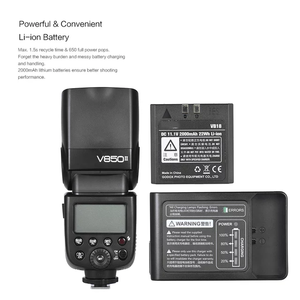 แฟลชกล้องแบบหัวกลม V850II สำหรับกล้องรุ่นต่างๆ ใช้สำหรับถ่ายภาพกลางแจ้ง พร้อมไฟ LED สำหรับการถ่ายภาพ - Product Image 4