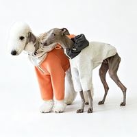 Vêtements pour animaux de compagnie à deux pattes avec fermeture éclair toutes saisons, vente en gros, logo personnalisé OEM ODM, couche d'air respirante, super doux, sweat à capuche patchwork pour chien