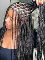 Perruques tressées sans nœuds de 36 pouces, vente chaude, perruques synthétiques complètes en dentelle au crochet, tresses en crochet