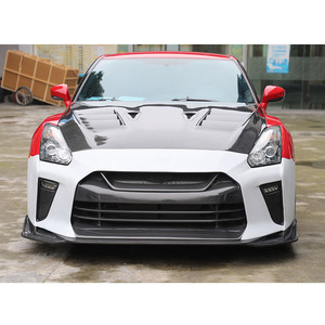 Top Secret stile metà fibra di carbonio Kit carrozzeria <span class=keywords><strong>auto</strong></span> paraurti anteriore per <span class=keywords><strong>Nissan</strong></span> <span class=keywords><strong>GTR</strong></span> R35 2008-2019 ricambi <span class=keywords><strong>auto</strong></span> - Product Image 4