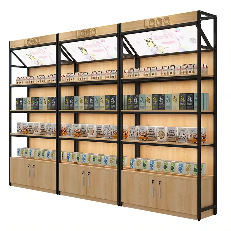 Shop customization Convenience Store Potato Chips Candy Display Racks Double-Side Display Racks Snack Display Shelving for Sale