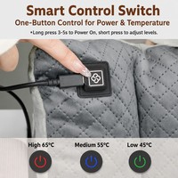 Coussin lombaire chauffant Mydays Outdoor à 3 niveaux de température réglables, rechargeable par USB, pour voiture, chaise de bureau