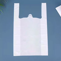 Sacs de t-shirt biodégradables de qualité supérieure personnalisables couleur de taille différente réutilisable jetable réduire les déchets plastiques fabriqués en PBAT