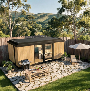2026 Foshan Villa de villégiature préfabriquée abordable en acier léger, certifiée AU, avec salle de bain, module modulaire préfabriqué, type maisonnette, pour retraite et <span class=keywords><strong>caravane</strong></span> - Product Image 1