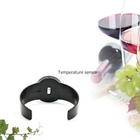 Pulsera con Sensor de temperatura pantalla LCD lectura instantánea termómetro Digital de botella de vino para vino, champán y Whisky