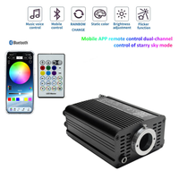 16W RGBW LED Glasfaser-Sternenhimmel-Beleuchtungsset mit App-Steuerung, 12V, IP20, dimmbar, leichtgewichtig für den Autoinnenraum