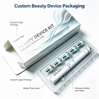 Nouvelle boîte en papier personnalisée 2026 avec finition holographique et insert en plastique moulé pour l'emballage de kits d'appareils de beauté