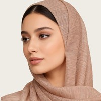 Hijab en Chiffon de Polyester de Luxe YUGE pour Femmes Musulmanes, Fait Main avec des Fleurs et des Perles, Long, Réversible, Coupe-Vent, Durable