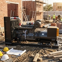 Offener Typ 50kW 100kW Geräuscharmer Wassergekühlter Baugenerator Einfache Wartung Digitales Bedienfeld