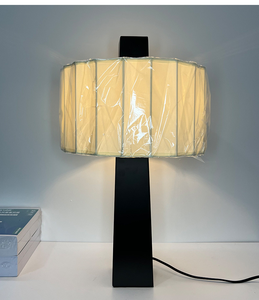 Trung Quốc phong cách nghiên cứu phòng ngủ phòng khách màu đen kim loại vải nghệ thuật Bảng Đèn đọc sách Đèn bàn bán buôn - Product Image 5