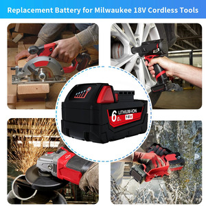For <strong>Milwaukee</strong> <strong>Battery</strong> of 18V 6.0Ah 6000mAh Replacement ForM18B6 M18B5 Compatibility with <strong>Milwaukee</strong> Drills and Angle Grinders. - Product Image 6