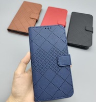 Dompet Kulit Lipat dengan Kantong Penyimpanan, Slot Kartu Kredit, dan Penyangga untuk Xiaomi 17 Pro Flip Case Galaxy S26 M36 A27
