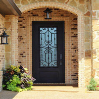 En fer forgé simple/double conception de porte de conception de porte de sécurité pour la maison