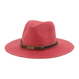 Sombreros de Paja de Papel, Sombrero Panamá de Ala Ancha, Sombrero de Paja al por Mayor, Gorra de Paja de Playa de Verano, Gorra de Moda Unisex - Product Image 2