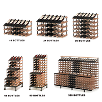 Porte-bouteilles double face à plusieurs niveaux 18 24 48 60 120 160 320 440 pour cave à vin et maison de vin