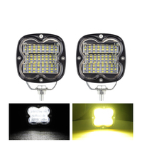 Universal 12V 24V 3 pulgadas 48W LED luz de trabajo vainas blanco amarillo doble Color camión todoterreno 4X4 ATV UTV niebla conducción sistema de iluminación