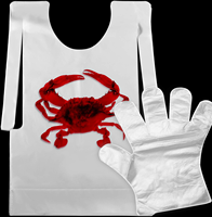 Fabricant de bavoirs en plastique personnalisés bavoirs arrière en plastique imperméables crabe homard bavoirs adultes drôles pour restaurant de fruits de mer