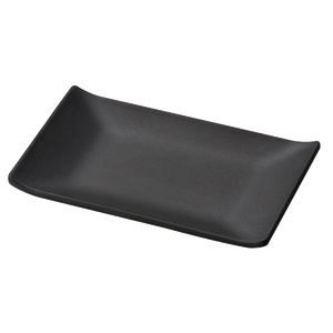 Assiette de service rectangulaire en mélamine noir mat pour viande grillée, sushi, <span class=keywords><strong>saury</strong></span> et cuisine japonaise, usage en restaurant - Product Image 1