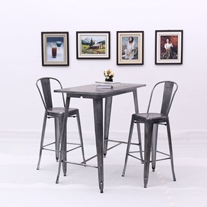 A buon mercato casa impilabile di fascia alta Bar ristorante in metallo legno sedia da bar sgabelli da cucina di lusso - Product Image 6