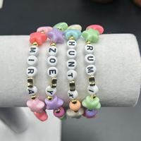 Bracelet perlé étoile à cinq branches coloré pour enfants, cadeau d'amitié, lettre anglaise, pour les meilleures ventes, BIG SIS