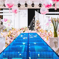 Plancher de danse interactif commercial mobile à LED magnétique 25m, dessus amovible et détachable, tapis de bonne qualité uniquement avec plexiglas