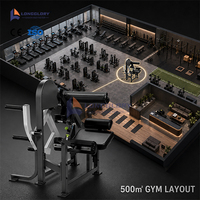 Machine de musculation professionnelle de haute qualité pour centre de fitness, modèle 500 Square, avec extension dorsale et charge de plaques en acier, pour exercices pectoraux