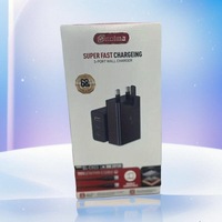 Cargador de tres puertos de 68W con doble tipo C para Samsung S22 S21 Note20 Pd cabezal de carga rápida 5V/3A QC3.0 uso de auriculares