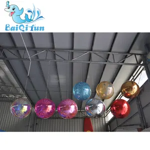 Advertising Campaign Decoration Silver/iridescent PVC Floating Ball Disco Shiny Inflatable Mirror Balls