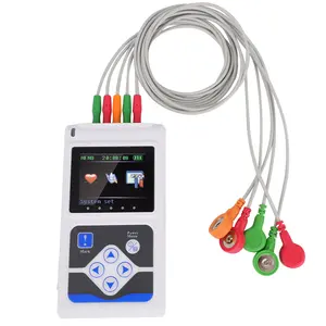 Holter Machine Contec TLC9803 Dynamic ECG Holter 24 Hours EKG Recorder 3 Channel ECG Machine 12 Lead Free Software