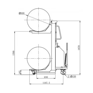 Hidrolik Platform Asansörü Elektrikli Rulo Film İstifleyici Yağ Varil İstasyonu Araba Silindirik Malzeme Bomlu Asansör 0.8kw Düğmeli Masa - Product Image 5
