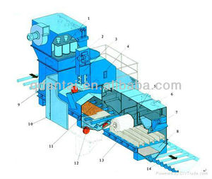 Machine de sablage à rouleaux ATHI automatique en alliage d'aluminium pour jantes, moteur 8*11kW PLC pour décapage <span class=keywords><strong>et</strong></span> grenaillage de jantes CE ISO - Product Image 3