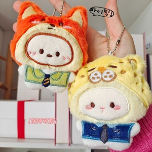 Pendentif en peluche de dessin animé, petit animal mignon (<span class=keywords><strong>lapin</strong></span>, renard, léopard), <span class=keywords><strong>accessoire</strong></span> de sac - Product Image 4