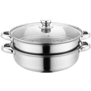 Vender bien 410 olla de vapor de acero inoxidable para cocina multifunción vapor olla de cocina olla de vapor