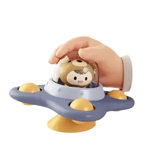 Montessori bebek banyo oyuncakları çocuk çocuk banyo enayi Spinner vantuz oyuncak çocuklar için komik çocuk çıngıraklar diş kaşıyıcı