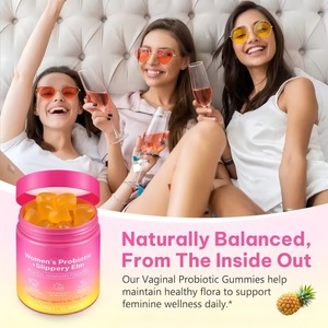 Gummies Probiotiques Féminines Saveur Ananas en Gros OEM avec Orme Rouge pour l'Équilibre du pH et la Santé Intestinale des Femmes - Product Image 2
