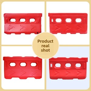 Màu đỏ nước đầy chướng ngại vật giao thông nhựa đường an toàn hàng Rào chặn đường thiết bị kiểm soát giao thông - Product Image 2