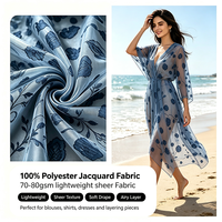 Tissu Jacquard Teint en Fil 100% Polyester Texture Luxe Grammage Lourd Largeur 148CM pour Jupes, Blouses et Vêtements de Mode (Vente en Gros)