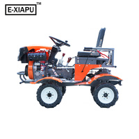 Tracteur de jardin miniature mobile E-XIAPU à 4 roues, diesel, avec rotoculteur et siège