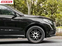 Bodykit pour Benz ML166 mise à niveau vers GLE166 AMG diffuseur de pare-chocs avant avec tuyau d'échappement