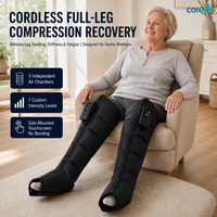 Masseur de compression des jambes sans fil Carevo - Soulage les gonflements/la raideur/la fatigue - Conçu pour les personnes âgées - USB