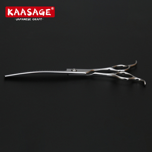 Kéo cắt tỉa chó bằng thép không gỉ cong 7 inch JP440c, kéo cắt tỉa cong 3D gradient cho thú cưng với hiệu ứng cắt tự nhiên - Product Image 6