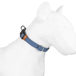 Groothandel Custom Pet Halsbanden Medium Hond Corgi Lederen Hondenhalsband Golden Retriever Labrador Premium Hondenhalsband Met Rubberen Logo - Product Image 3